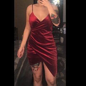 WINDSOR Asymmetrical Velvet Dress